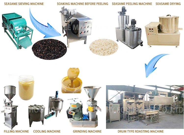 Fully Automtic Nut Sesame Cocoa Peanut Butter Making Machine Production Line