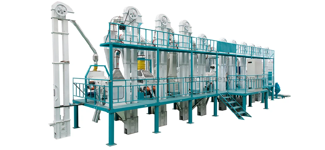 Rice Mill Automatic Machine Complete 10-100 Rice Hulling Integrated Rice Milling Machine