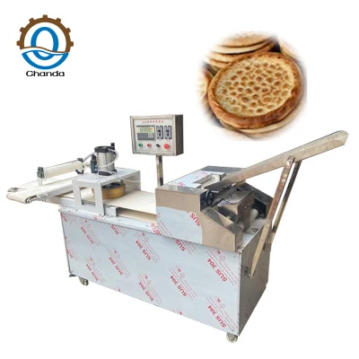 Máquina para fazer massa de pizza Pão árabe Pita Tortilla Máquina formadora de base de massa de pizza automática