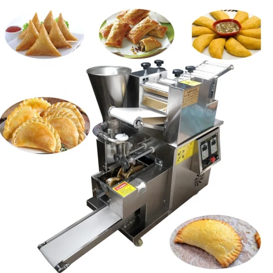 Embalagem de Gyoza de Bolinho de Bolinho Primavera Automática de Aço Inoxidável Momo Wonton/Samosa/Empanada Roti Tortilla Massa Máquina De Fazer Pele